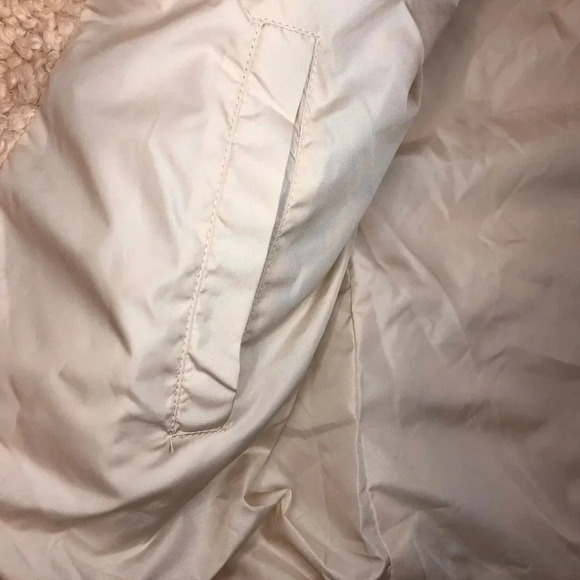 A.n.a Teddy Sherpa Double-Faced  Biker Jacket | Size Large | Cream / Ivory - Picture 8 of 10